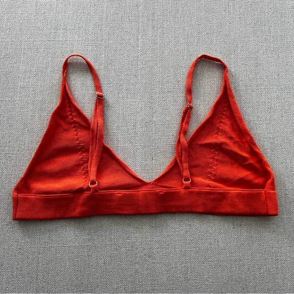 ZARA Orange Knit Triangle Bralette - Picture 7 of 8
